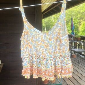 CUPCAKES & CASHMERE PEPLUM TANK